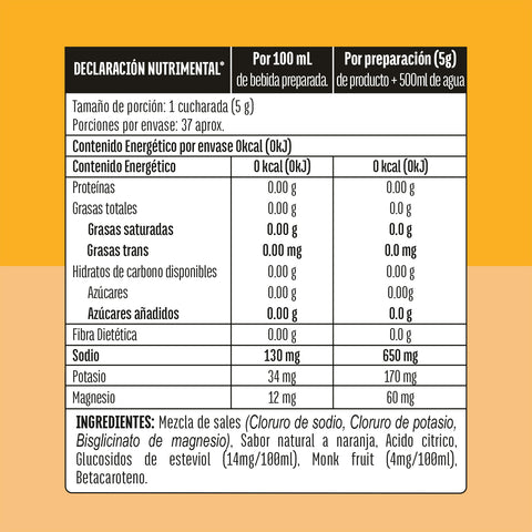 Electrolitos Naranja 185 gr